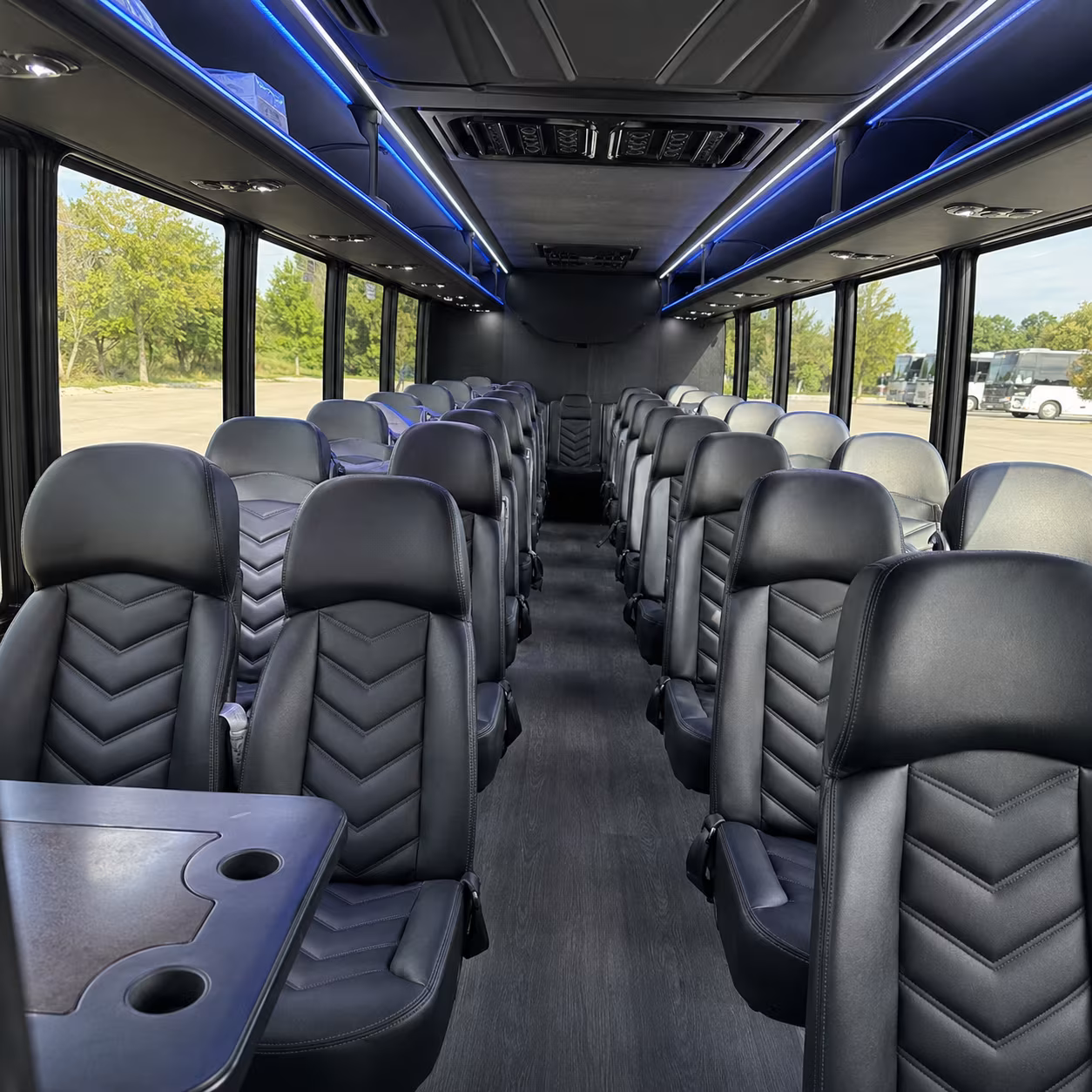 modesto 25 passenger minibus inside