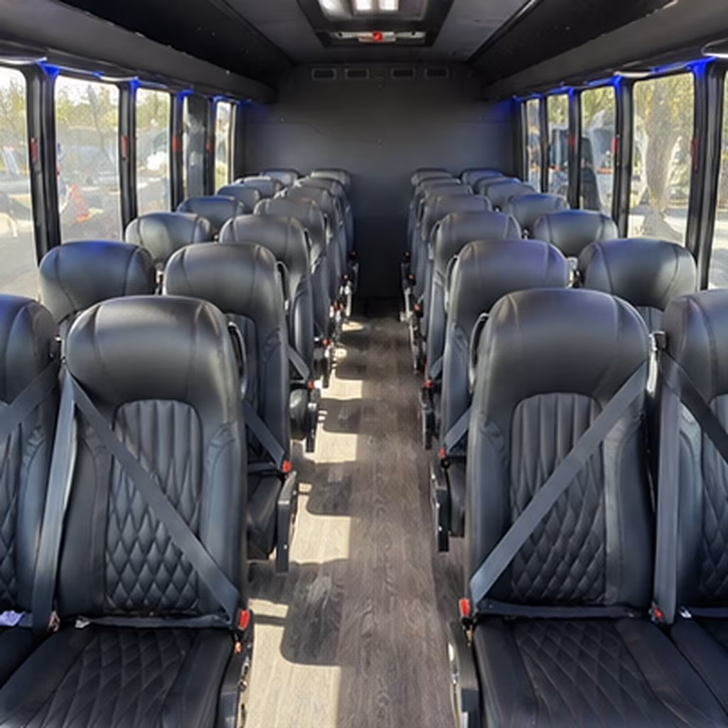 modesto 28 passenger minibus interior