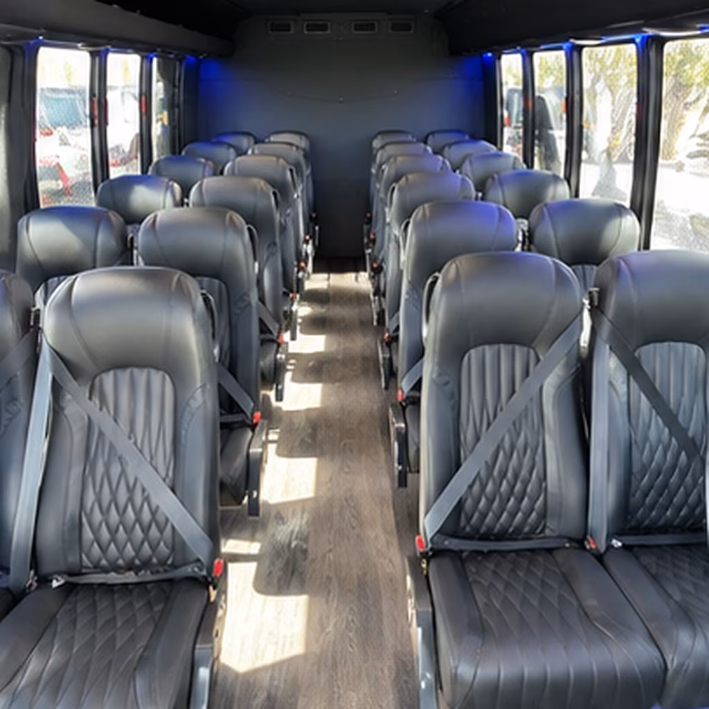 modesto 30 passenger minibus interior