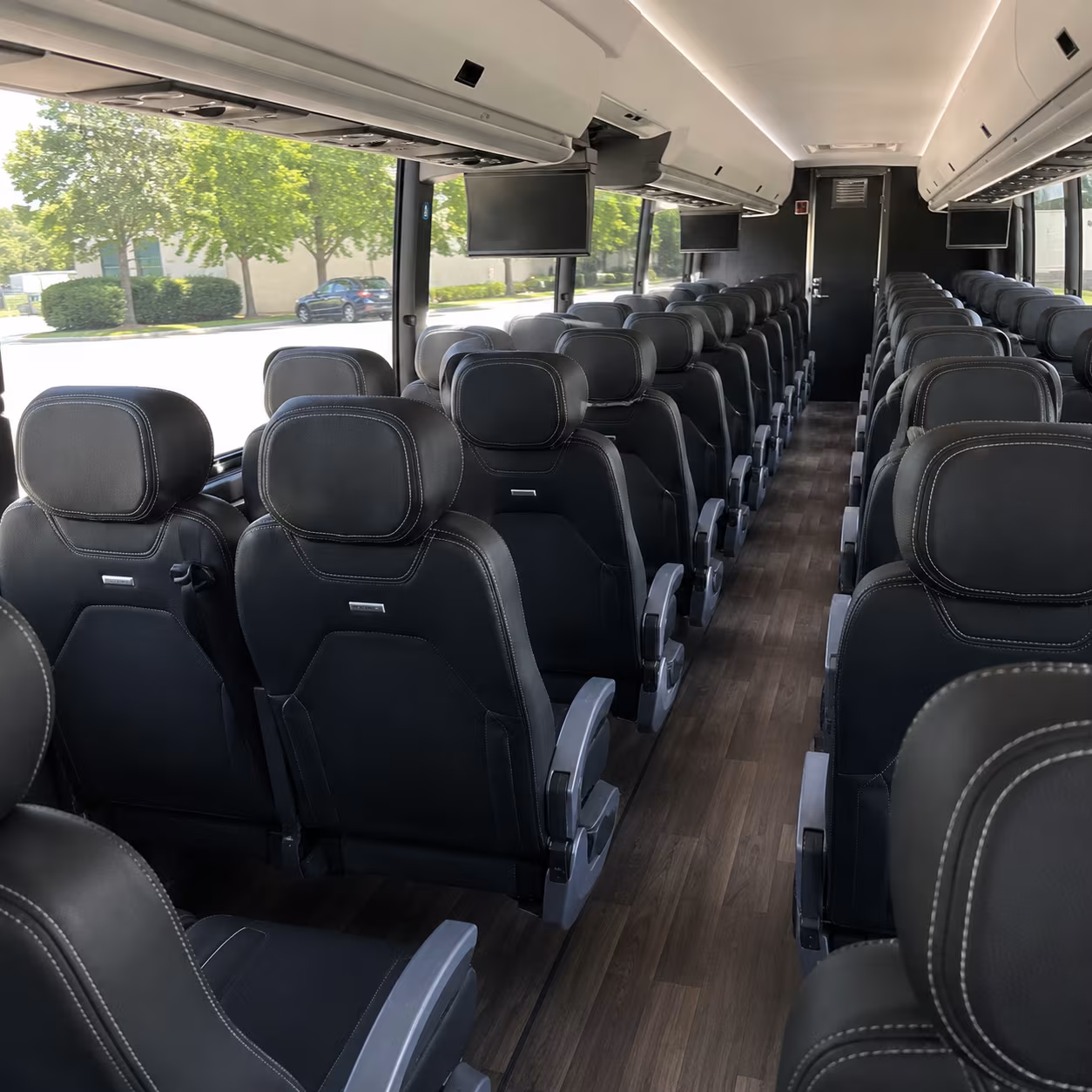 modesto 56 passenger charter bus interior