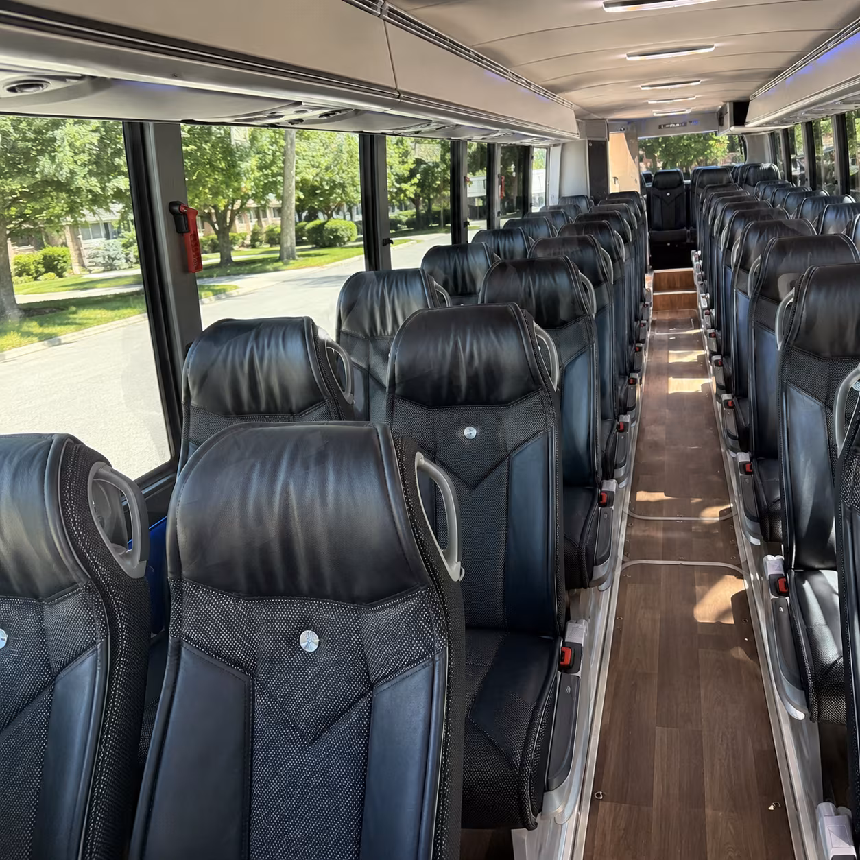 modesto charter bus inside