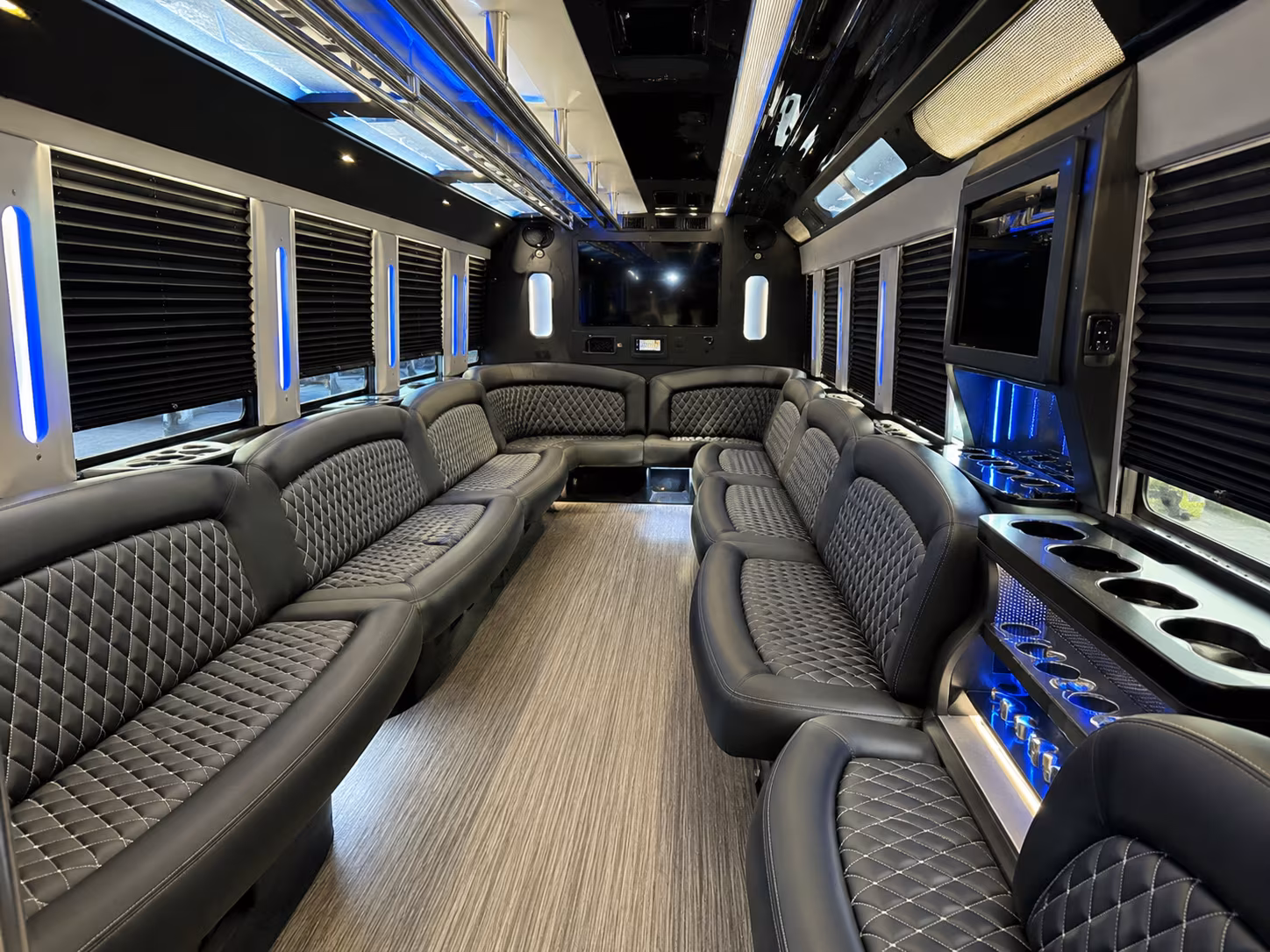 modesto night town party bus rental