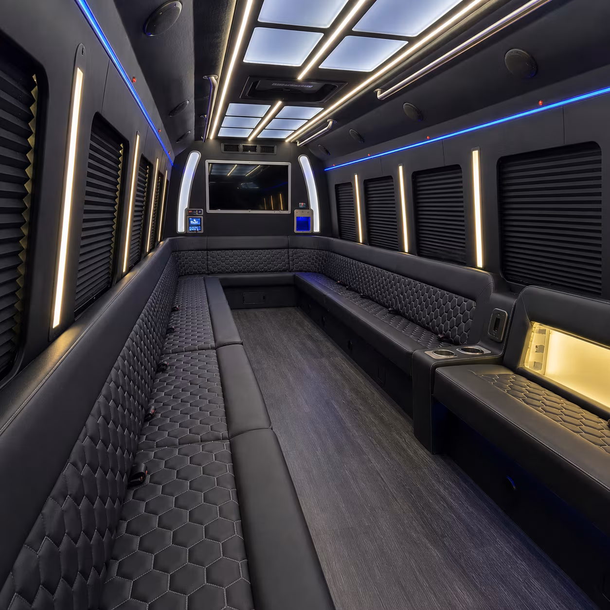 modesto party bus interior